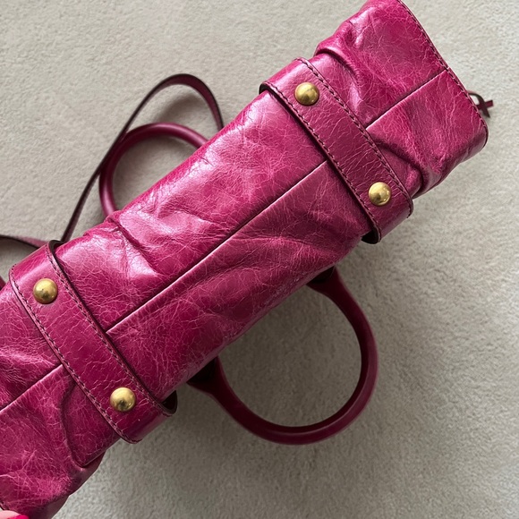 Vintage Miu Miu Vitello Shine Top Handle Satchel - Picture 8 of 9